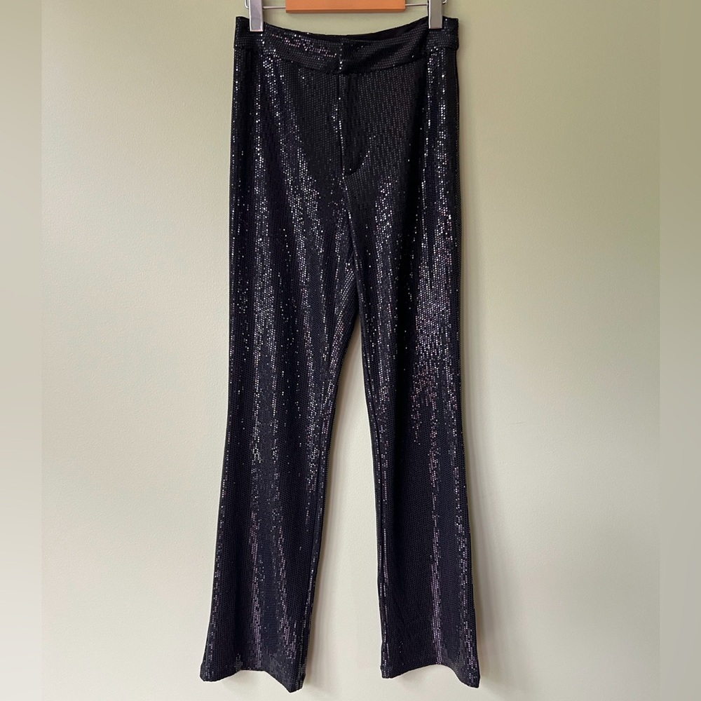 House Of Harlow 1960 NEW Straight Leg Sequin High Rise Pant
